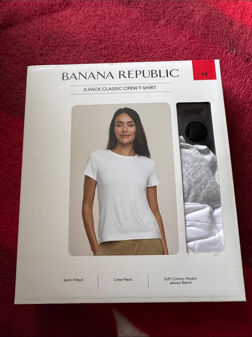 Banana Republic White & Gray Short Sleeve Crew Neck T-Shirt Pack